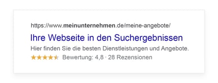 Google-Eintrag in Suchergebnissen