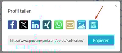 Symbol zum QR Code herunterladen