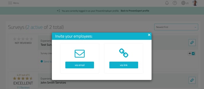 invite employees