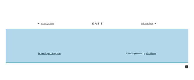 Footer-Element in WordPress-Seite