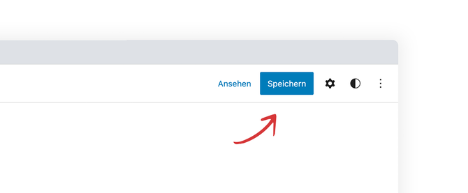 WordPress-Seite speichern