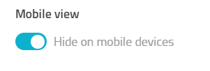 PRO Seal Generator section of the setting for the mobile view, "Hide on mobile devices" can be de- and activated