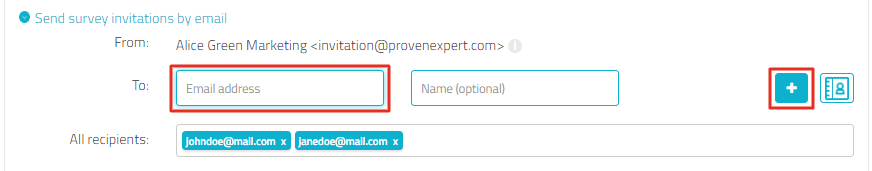 email address field